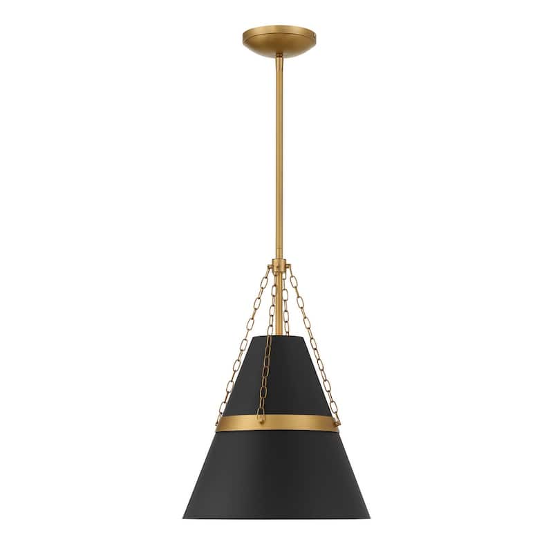 Minka Lavery 3933 Springfield 12" Wide Pendant with Steel Shade