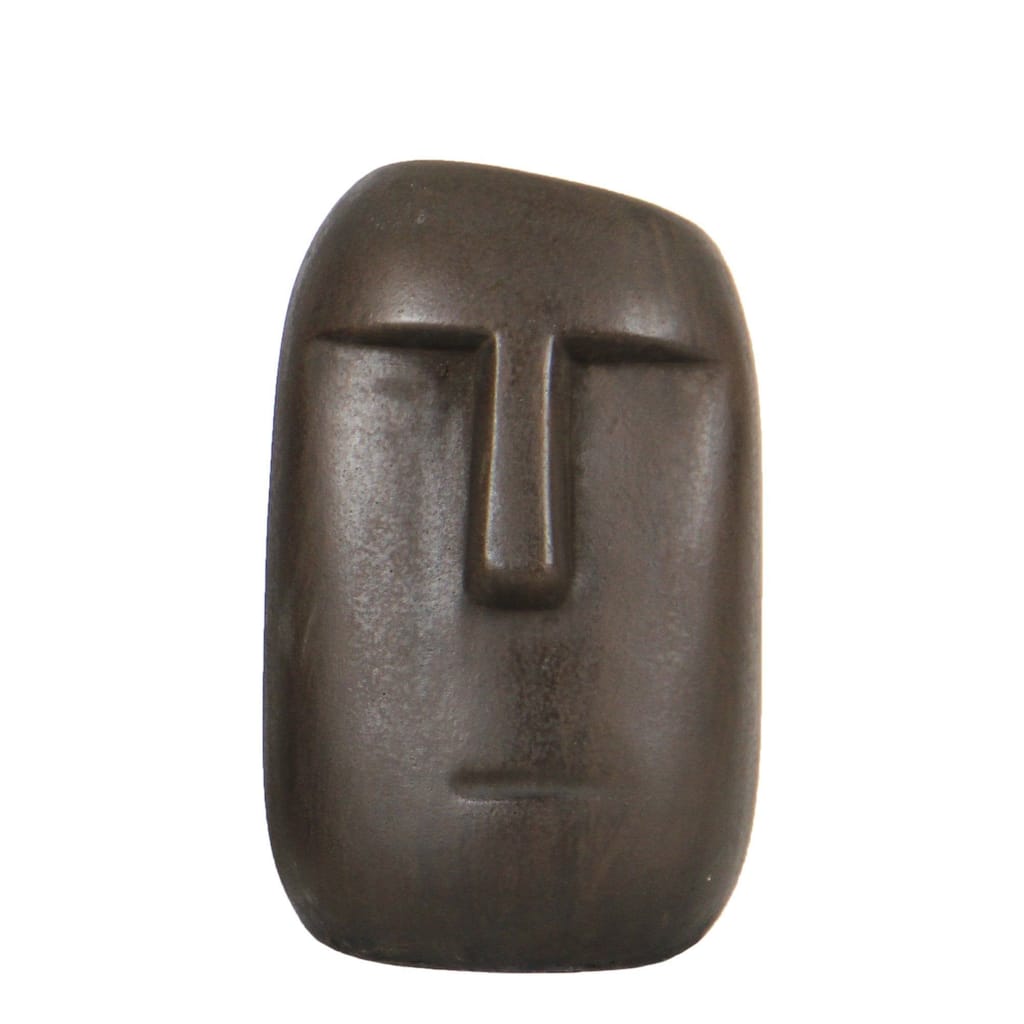 Langione Ficonstone Moai Statue, Brown