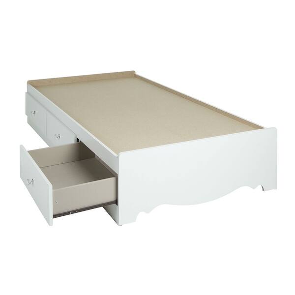 Twin Size White Wood Platform Day Bed With Storage Drawers On Sale Overstock 29083975