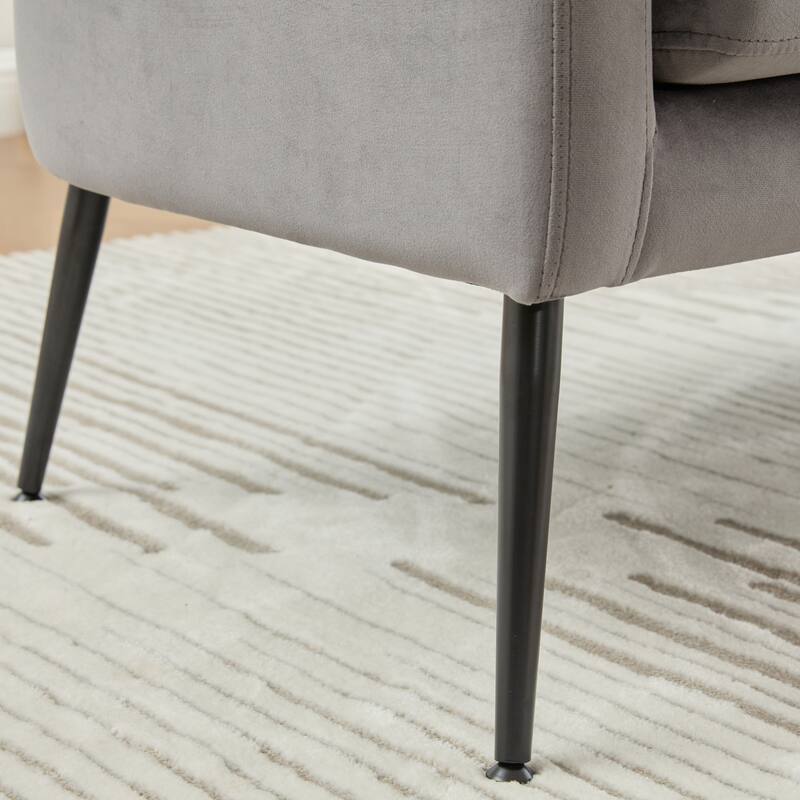 53.7" W Loveseat Sofa,Modern Velvet Sofa Couch with Pillows and Metal Legs