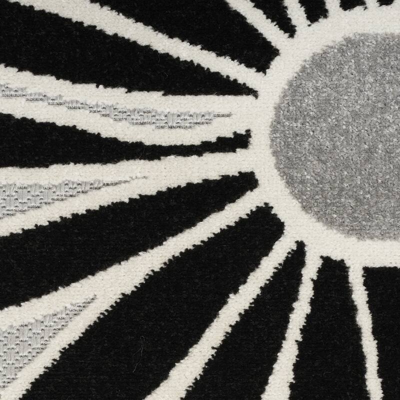 Alfiro Botanic Elegance Sun-Resistant Colors Current & Stylish Outdoor Rug - 3' X 4'