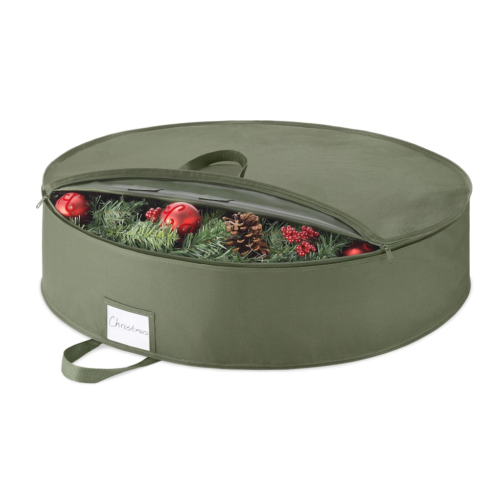 Whitmor 30-Inch Wreath Bag with ID label -Green - GREEN