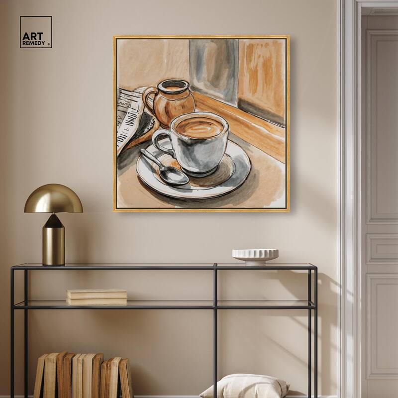Sunday Coffee Canvas by Art Remedy