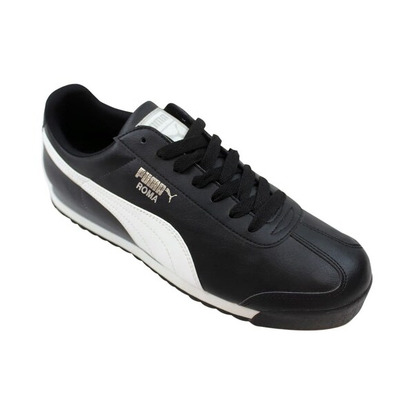 puma roma basic white black