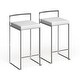 preview thumbnail 4 of 65, Silver Orchid Forrest Stainless Steel Stackable Counter Stool (Set of 2)