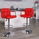 preview thumbnail 30 of 103, Quilted Vinyl Adjustable Chrome Bar Stool (Set of 2)