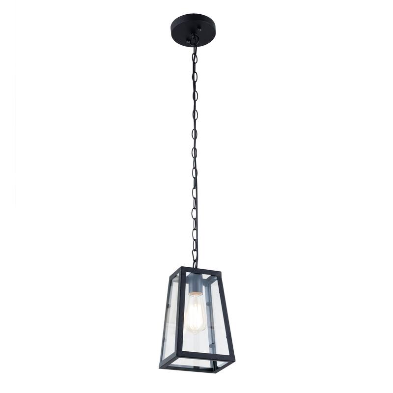 Light Society Serendipity Black/Clear Glass/Iron/Metal Pendant Lamp