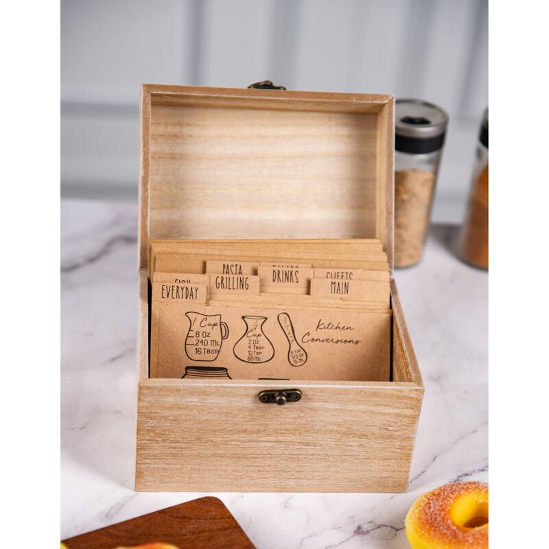Rae Dunn Antique Recipe Box - Dividers not Included