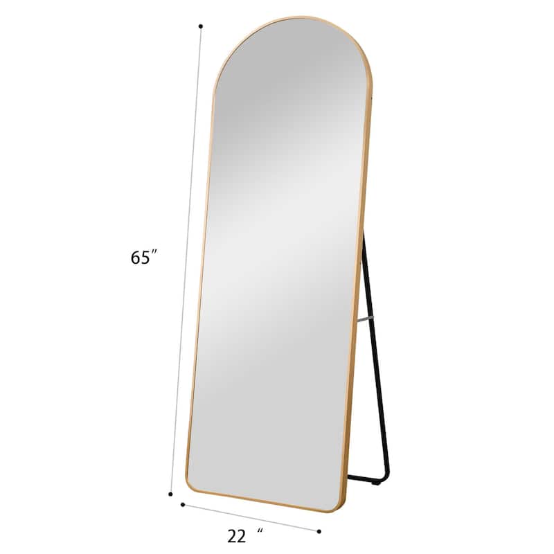 Lumioca Arch Floor & Full Length Gold Framed Wall Mirror