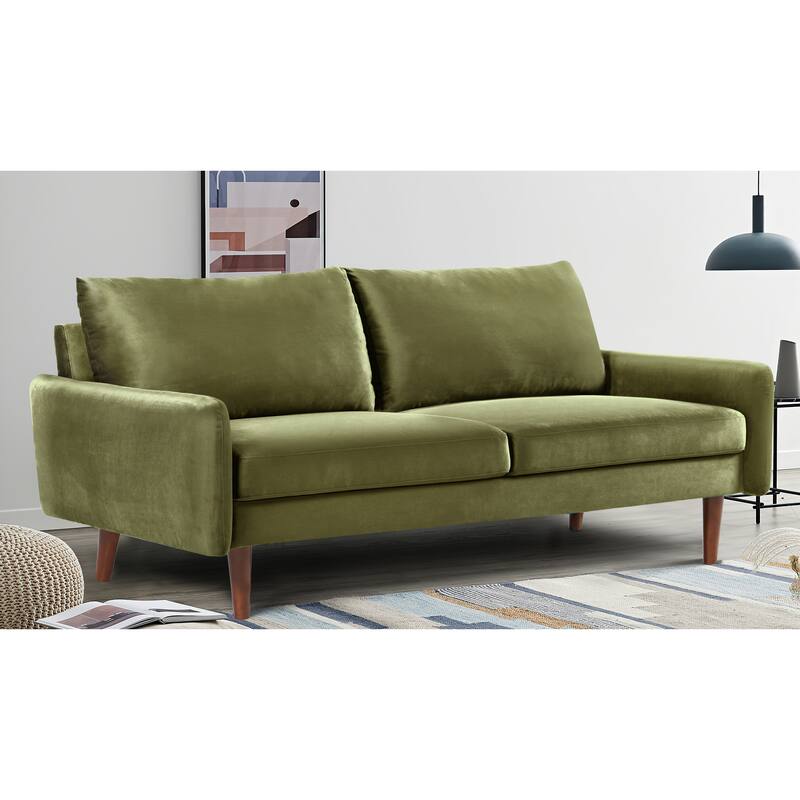 US Pride Furnitirue 70''W Tapered-Leg Velvet Sofa