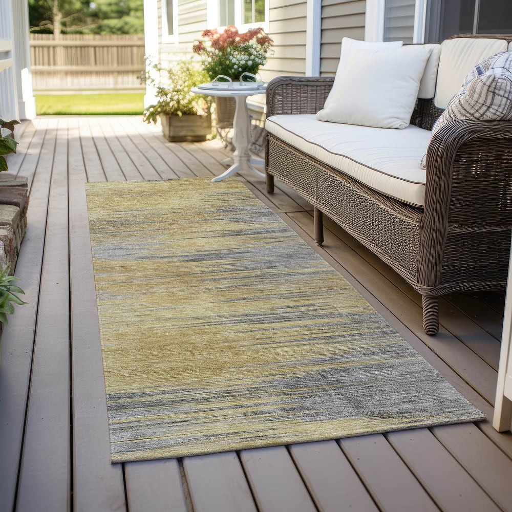 Machine Washable Indoor/ Outdoor Chantille Modern Ombre Rug