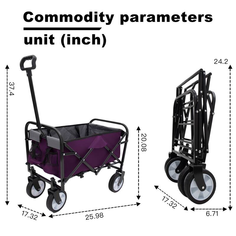 Foldable Wagon Cart with strapping system