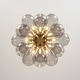 preview thumbnail 29 of 56, 18-Light Cluster Blue Glass Bubble Chandelier - 25in Wide Gold
