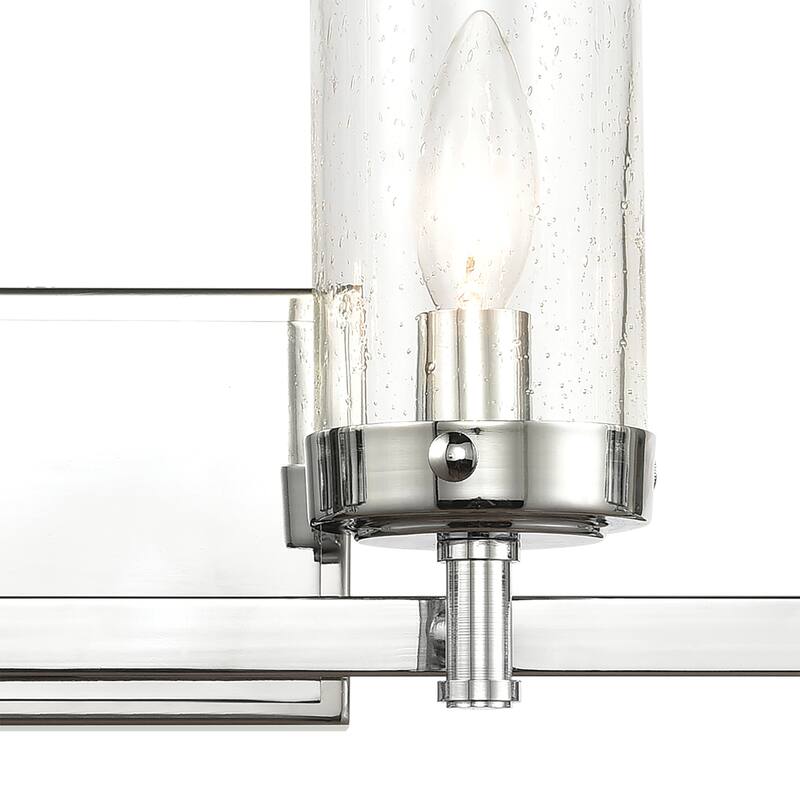 Elk Home Melinda Polished Chrome With Seedy Glass 4 Light Vanity Light
