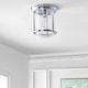 preview thumbnail 11 of 24, Orbe 10.25" Metal/Glass LED Flush Mount, by JONATHAN Y Chrome