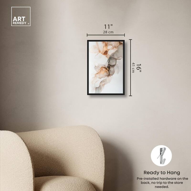 Smoky Gold Drift Canvas by Art Remedy