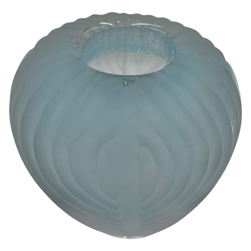 7" High Premium Contemporary Glass Vase in Light Blue
