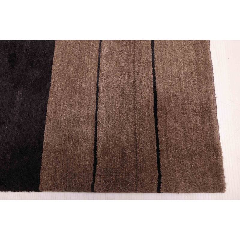 ECARPETGALLERY Hand-knotted Opulence Taupe Wool Rug - 8'0 x 9'6