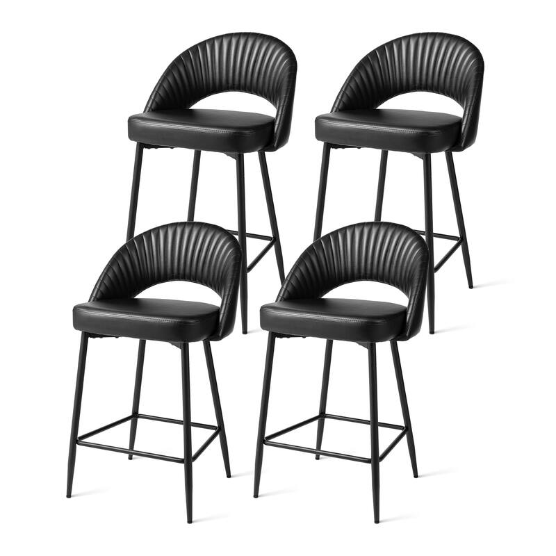 Glitzhome Set of 2 41"H Modern Tapered Leg Counter or High Bar Stools