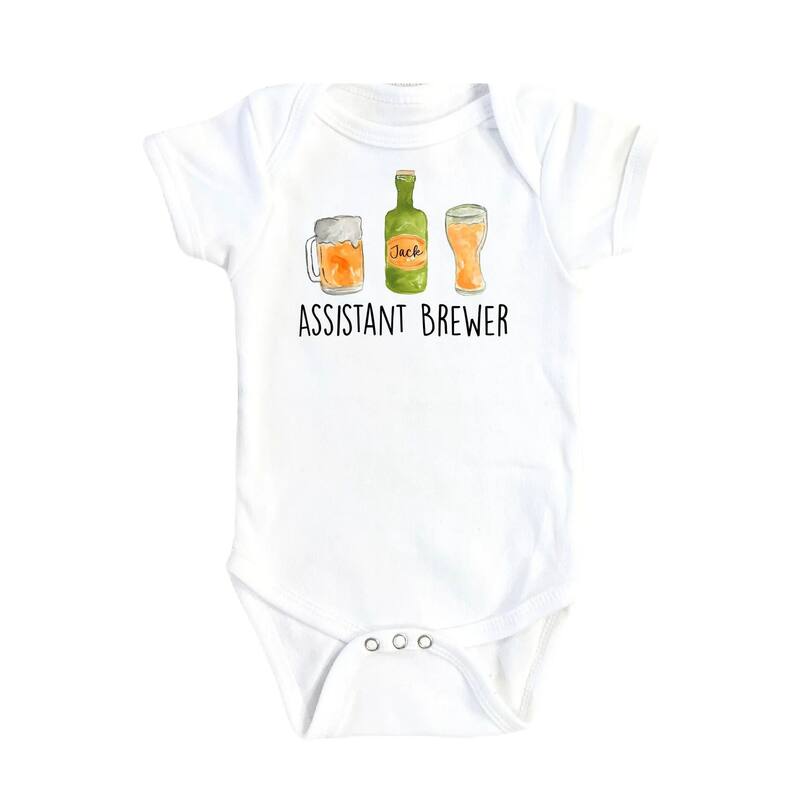 Beer 3 Drinks - Baby Boy Girl Clothes Infant Bodysuit Funny Cute Newborn - White - Newborn