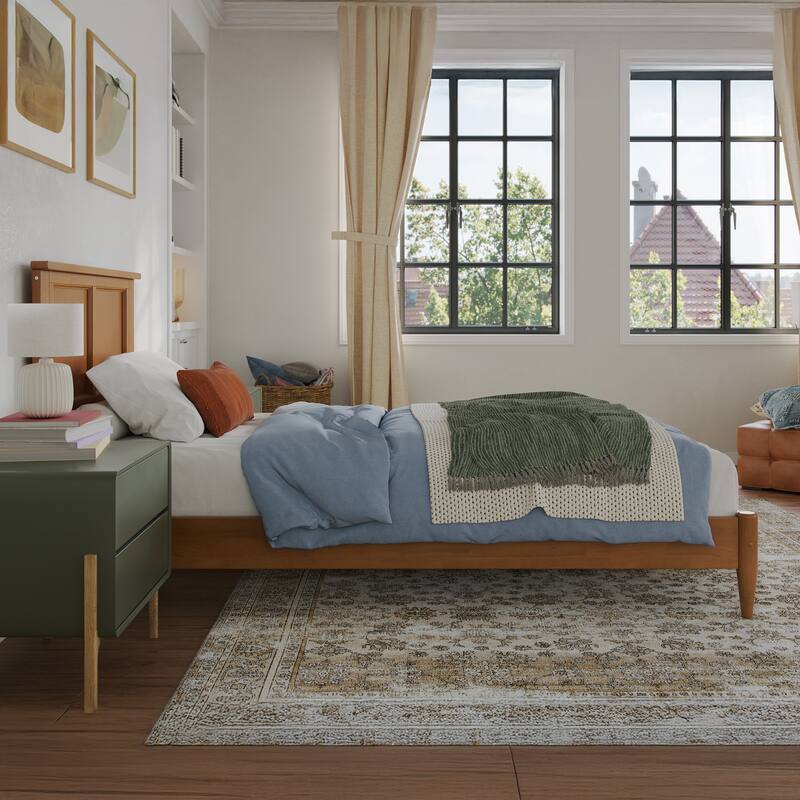 Charlotte Solid Wood Low Profile Platform Bed