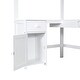 preview thumbnail 14 of 32, Sturdy Wood Loft Bed Frame with Storage Shelves,1 Cabinet and 2 Drawers,U-shaped Desktop