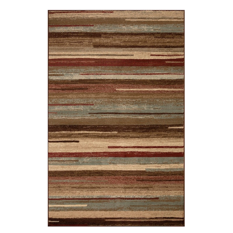 Superior Stripes Abstract Lines Power-Loomed Indoor Area Rug