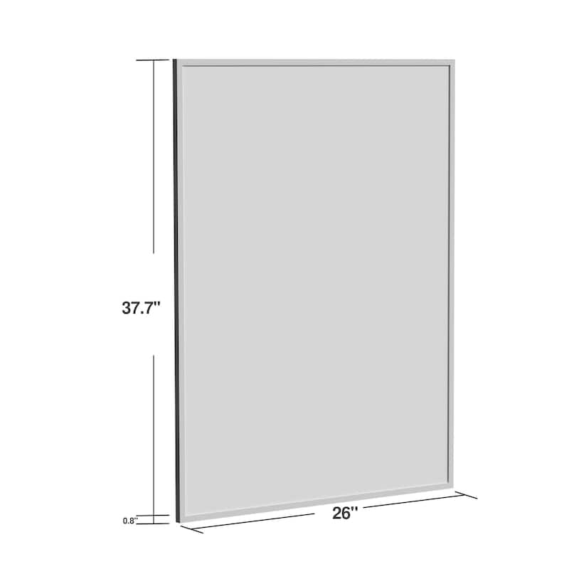 Fashionable Wall Mirror with Aluminum Alloy Frame (Set of 2) - Black - 38*26