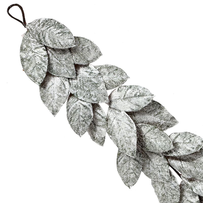 48" Snow Magnolia Leaf Garland