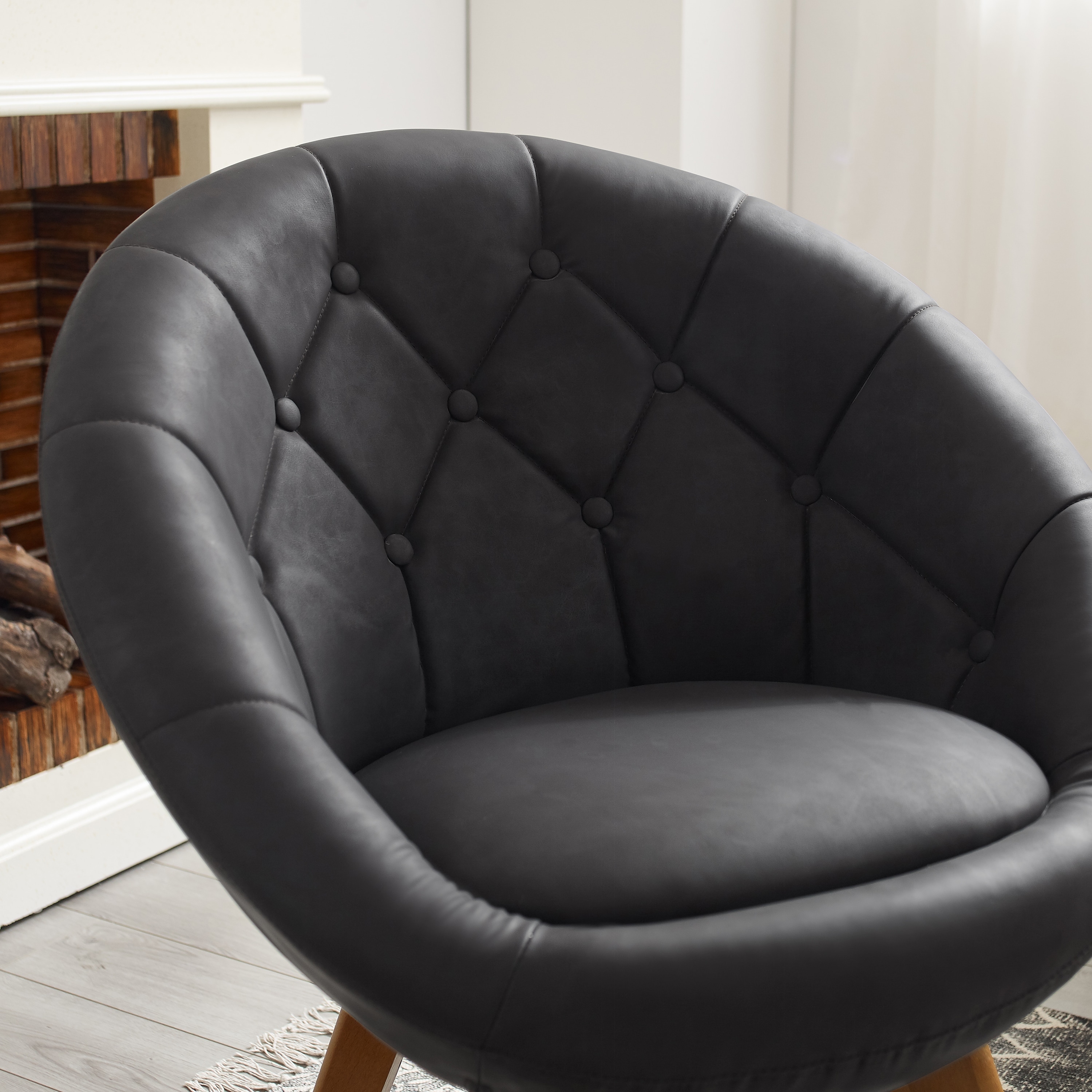 Carson carrington kallax velvet deals tufted round swivel accent chair