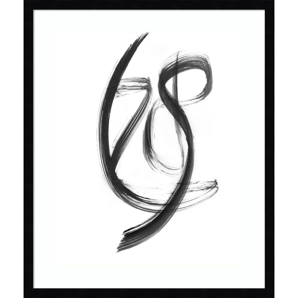 Brush Stroke No. 2 by Danushka Abeygoda Wood Framed Wall Art Print