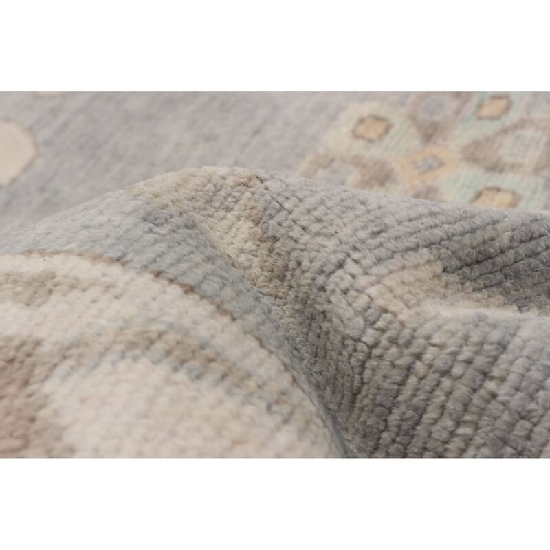 ECARPETGALLERY Hand-knotted Oushak Grey Wool Rug - 7'9 x 9'8