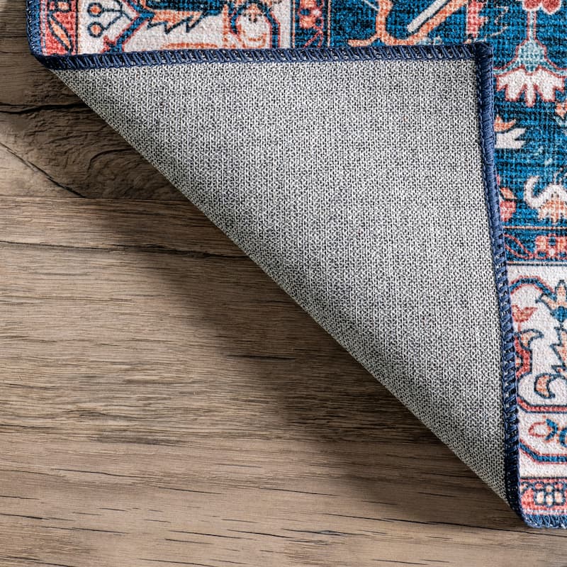 Nuloom Brielle SpinClean Machine Washable Vintage Medallion Area Rug