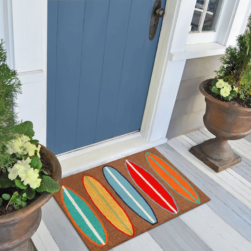 Liora Manne Frontporch Surfboards Indoor/Outdoor Rug - 1'8" x 2'6"