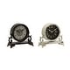 preview thumbnail 3 of 24, Black Metal Scroll Decorative Clock (Set of 2) - 7 x 3 x 7