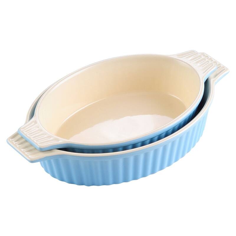 MALACASA, Series Bake.Bake, Ceramic Oval Baking Dish Bakeware Set