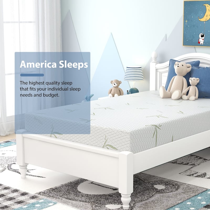 10 inch Memory Foam Mattress Medium-Firm Feel with Bamboo Cover, CertiPUR-US Certified
