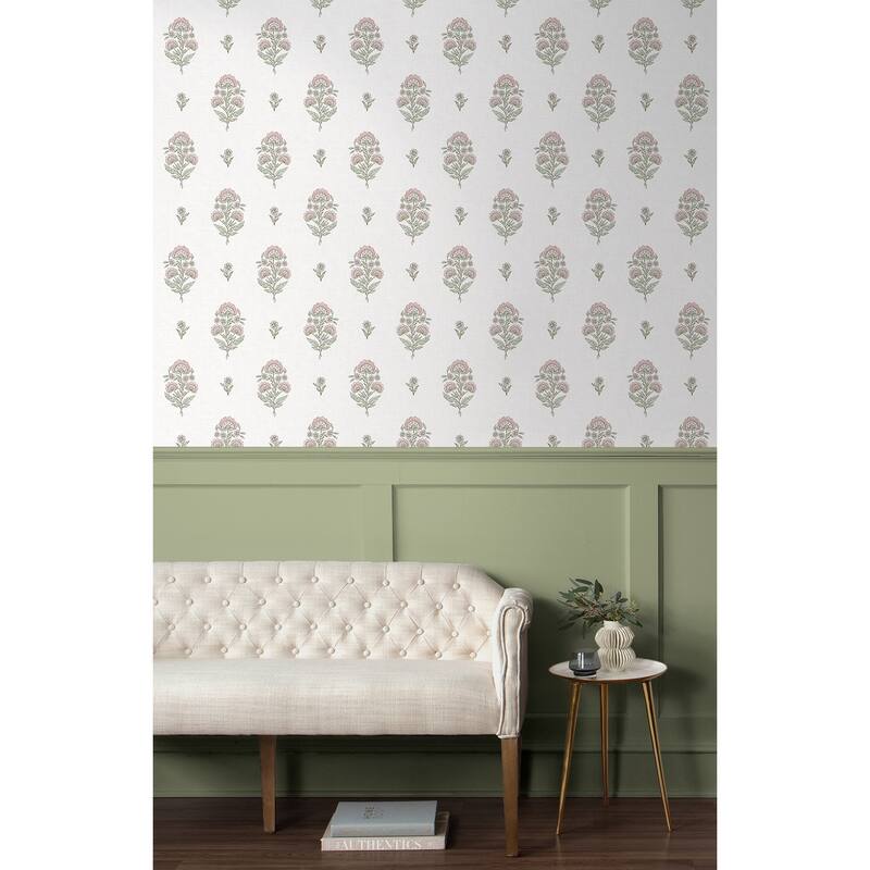 NextWall Floral Spot Peel and Stick Wallpaper
