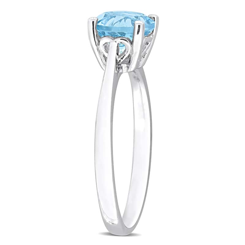 Miadora 1 3/5ct TGW Sky-Blue Topaz Solitaire Ring Sterling Silver