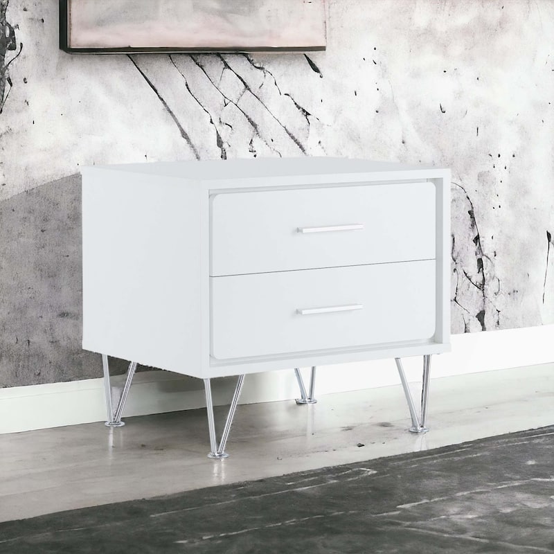 White Finish Accent Table