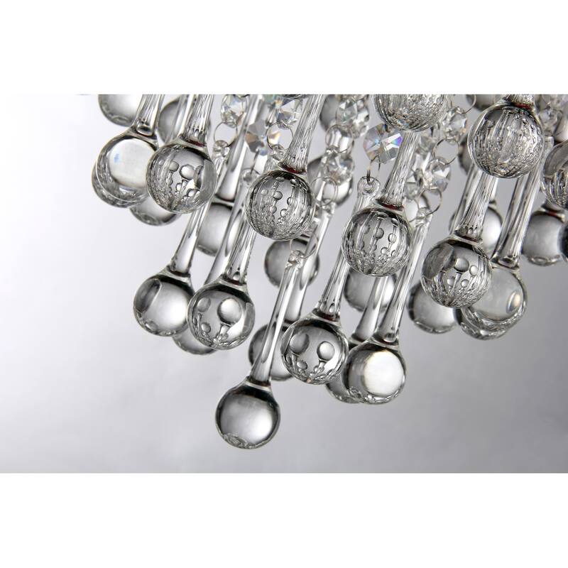 Chrome 5-Light Cascading Crystal Chandelier