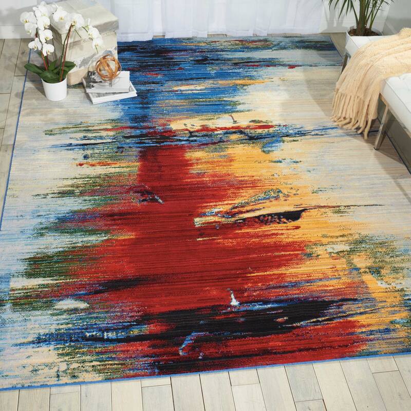Nourison Chroma Colorful Abstract Area Rug - 8' 6" x 11' 6" - Multi - Rectangle