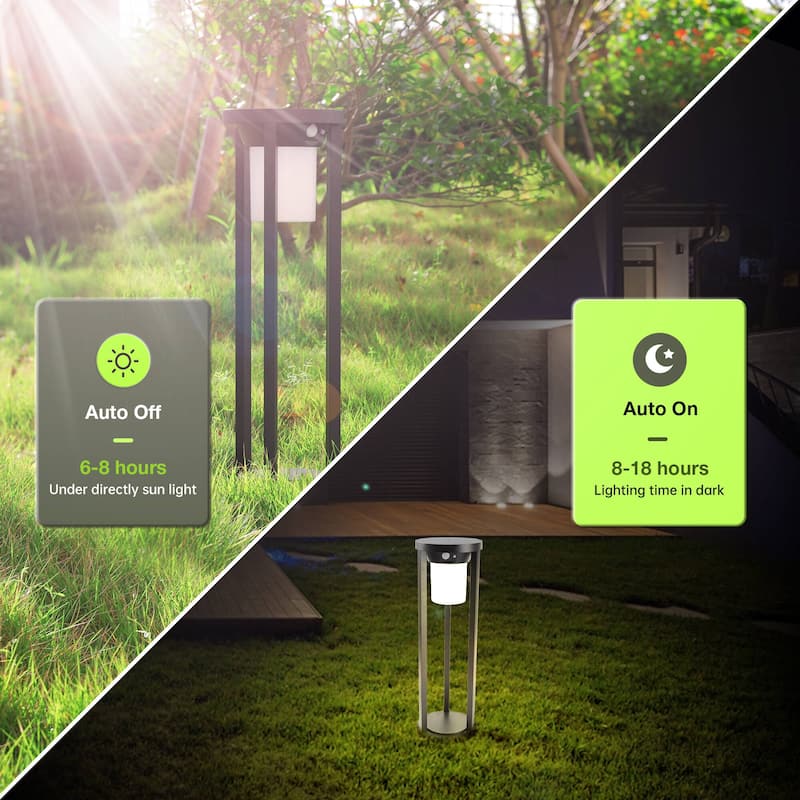 2-Pack Solar Outdoor Light Pathway Garden Dusk to Dawn with Stake 1989 - 1989-600-2B