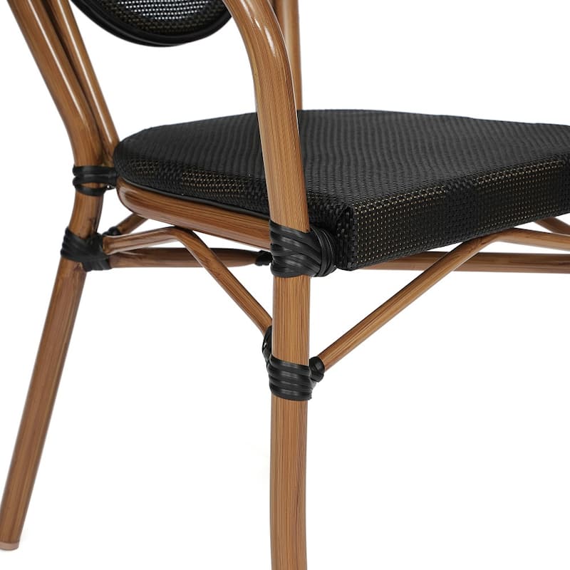Stacking Bistro Chairs with Metal Frames