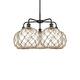 Option Matte Black / Clear Glass with Brown Rope