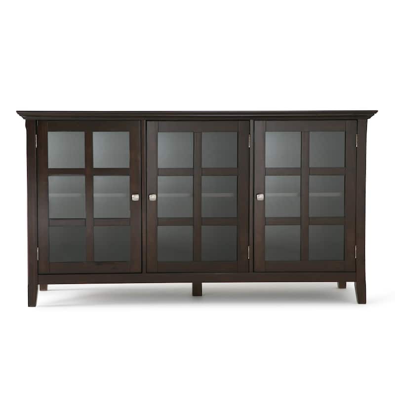 WYNDENHALL Normandy SOLID WOOD 62 inch Wide Transitional Wide Storage Cabinet - 62"w x 18"d x 34" h