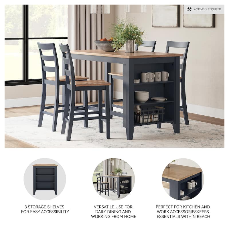 Signature Design by Ashley Gesthaven Counter Height Dining Table - 60" W x 30" D x 36" H