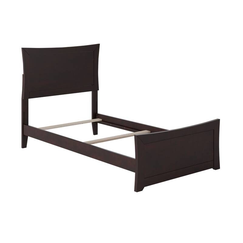 Metro Twin XL Foundation Bed Frame with Matching Foot Board in Espresso