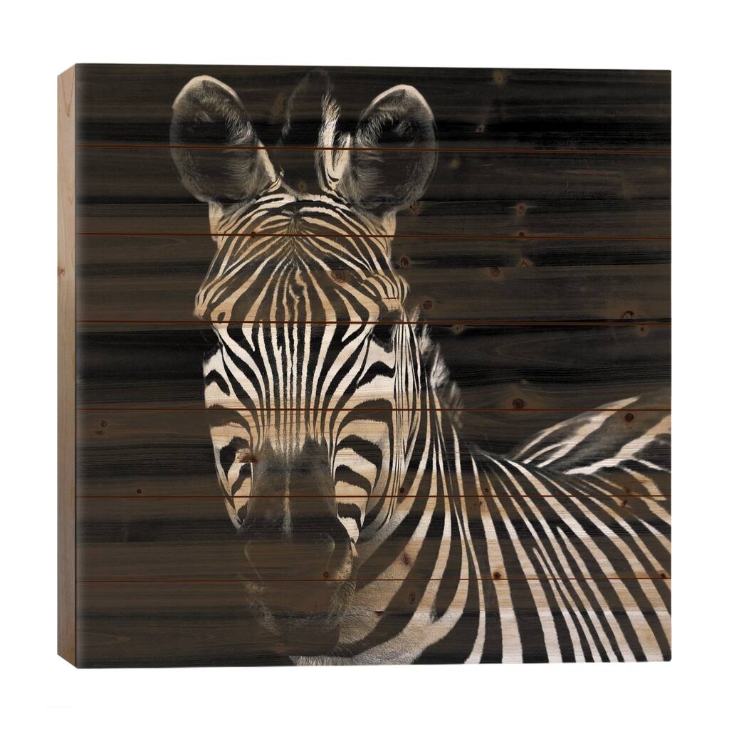 Zebra II Print On Wood by Debra Van Swearingen - Multi-Color