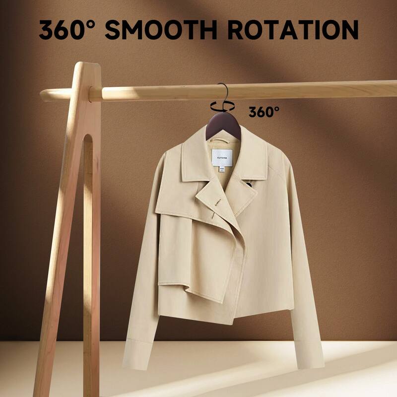 BP4U Premium Wooden Clothes Hangers, Solid Wood Coat Shirt Top Hangers for Jackets, Shirts, Dresses